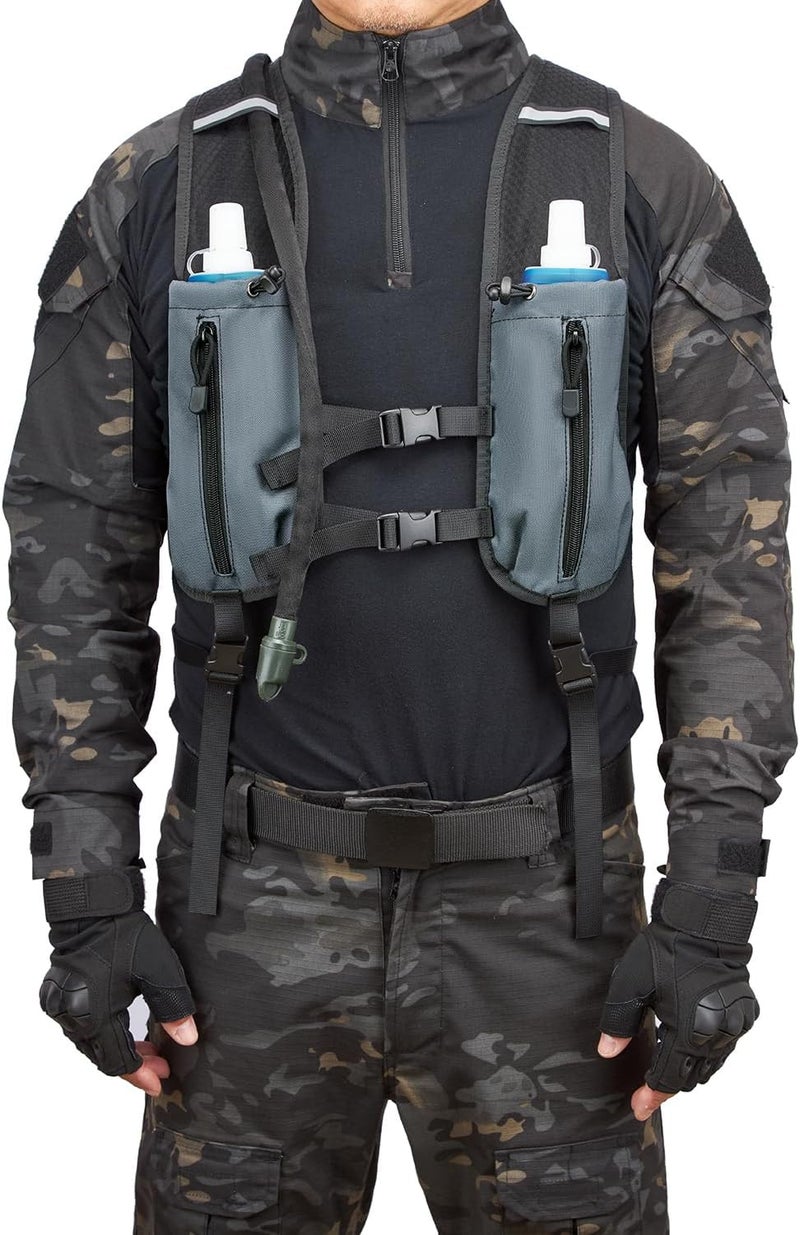 ATBP Running Hydration Vest Pack Tactical 3L Water Bladder Backpack Bag for Cycling Marathon Hiking Daypack Men & Women - Image 4
